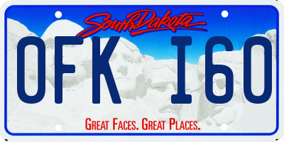 SD license plate 0FKI60