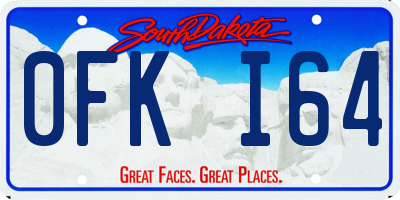SD license plate 0FKI64