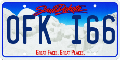 SD license plate 0FKI66