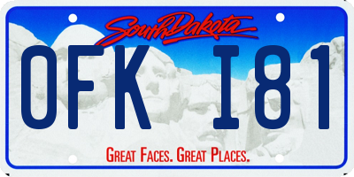 SD license plate 0FKI81