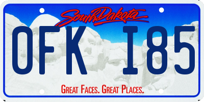 SD license plate 0FKI85