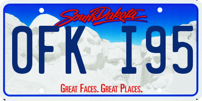 SD license plate 0FKI95