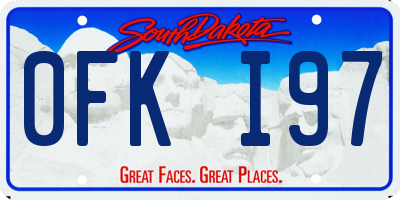 SD license plate 0FKI97