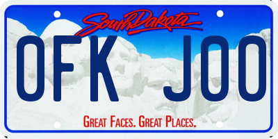 SD license plate 0FKJ00