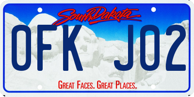 SD license plate 0FKJ02