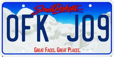 SD license plate 0FKJ09