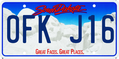SD license plate 0FKJ16