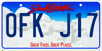SD license plate 0FKJ17
