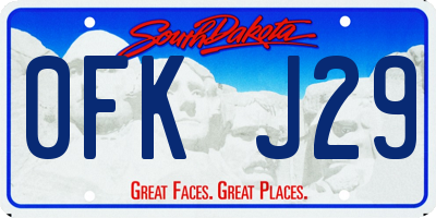 SD license plate 0FKJ29