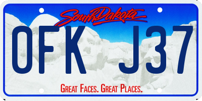 SD license plate 0FKJ37