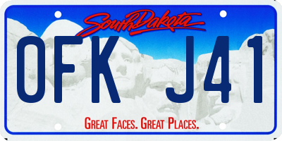 SD license plate 0FKJ41