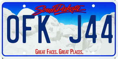 SD license plate 0FKJ44