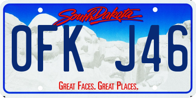 SD license plate 0FKJ46