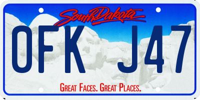 SD license plate 0FKJ47