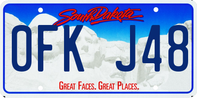 SD license plate 0FKJ48