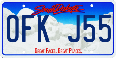 SD license plate 0FKJ55