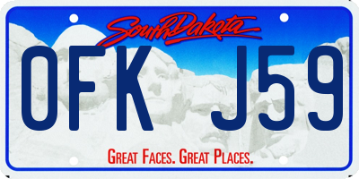 SD license plate 0FKJ59