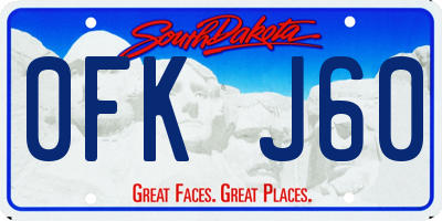 SD license plate 0FKJ60
