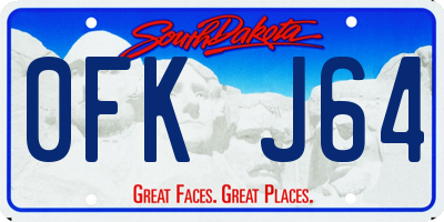SD license plate 0FKJ64