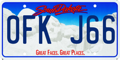 SD license plate 0FKJ66