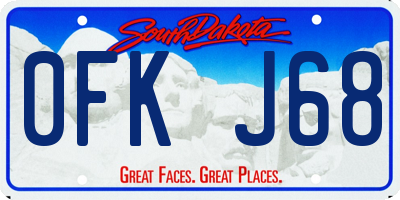 SD license plate 0FKJ68