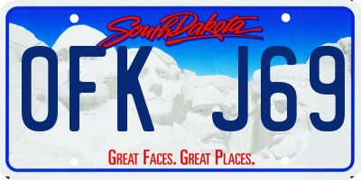 SD license plate 0FKJ69