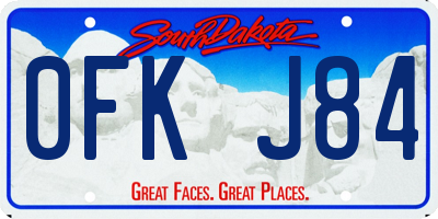 SD license plate 0FKJ84