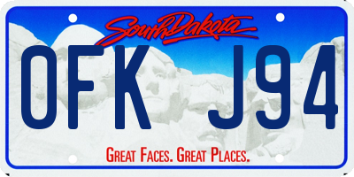 SD license plate 0FKJ94