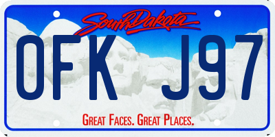 SD license plate 0FKJ97