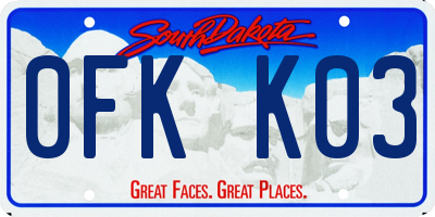 SD license plate 0FKK03