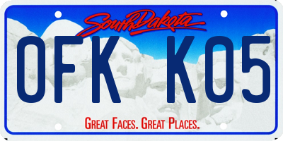 SD license plate 0FKK05