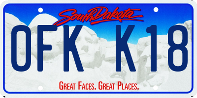 SD license plate 0FKK18