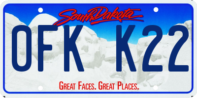 SD license plate 0FKK22