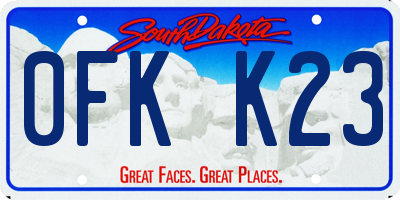 SD license plate 0FKK23