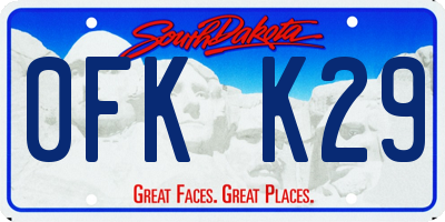 SD license plate 0FKK29