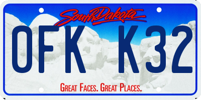 SD license plate 0FKK32