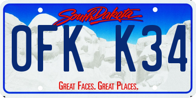 SD license plate 0FKK34