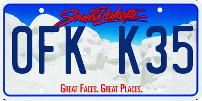SD license plate 0FKK35