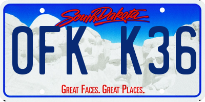 SD license plate 0FKK36