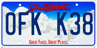 SD license plate 0FKK38