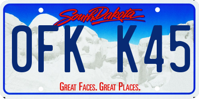 SD license plate 0FKK45