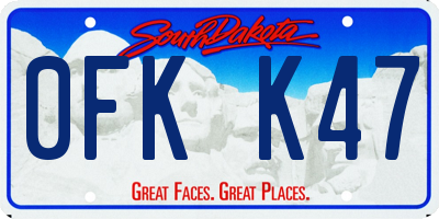 SD license plate 0FKK47