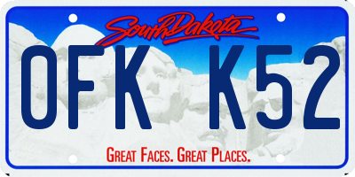 SD license plate 0FKK52