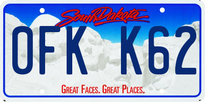 SD license plate 0FKK62