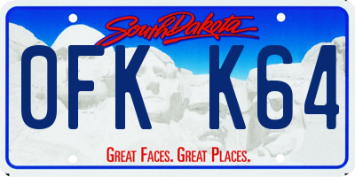 SD license plate 0FKK64
