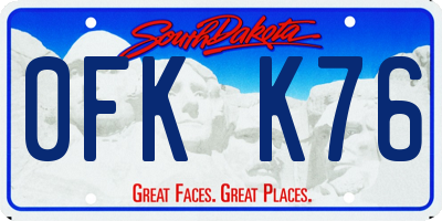 SD license plate 0FKK76