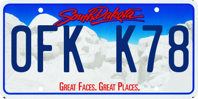 SD license plate 0FKK78