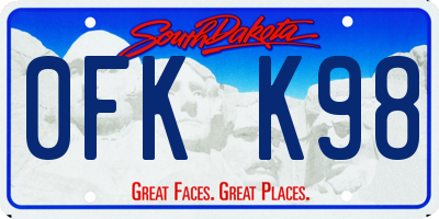 SD license plate 0FKK98