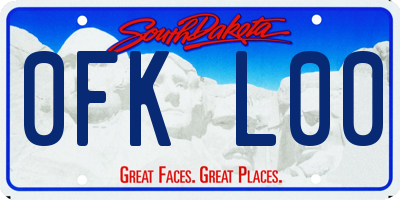 SD license plate 0FKL00