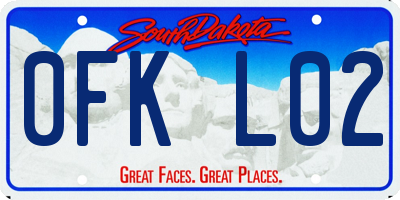 SD license plate 0FKL02